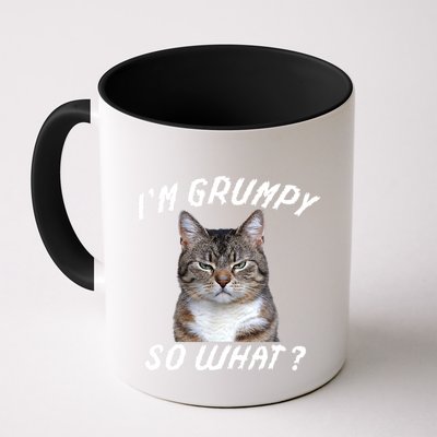 Angry Cat Meme I'm Grumpy So What Mug