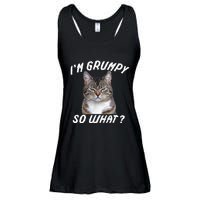 Angry Cat Meme I'm Grumpy So What Ladies Essential Flowy Tank