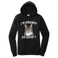 Angry Cat Meme I'm Grumpy So What Women's Pullover Hoodie