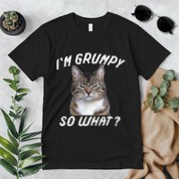 Angry Cat Meme I'm Grumpy So What Premium T-Shirt
