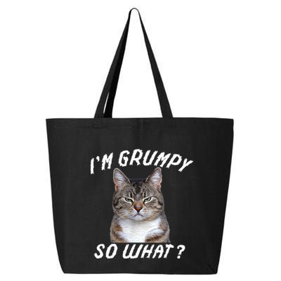 Angry Cat Meme I'm Grumpy So What 25L Jumbo Tote