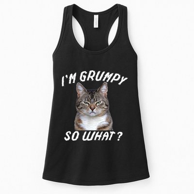 Angry Cat Meme I'm Grumpy So What Womens Tank Top