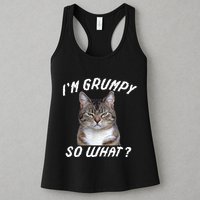 Angry Cat Meme I'm Grumpy So What Womens Tank Top