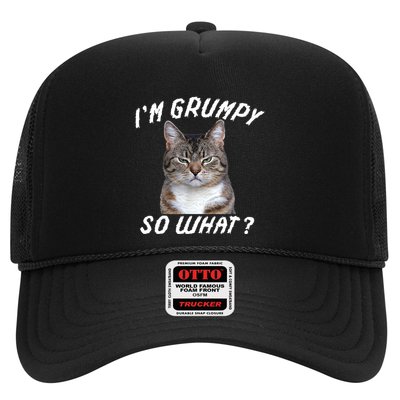 Angry Cat Meme I'm Grumpy So What Trucker Hat