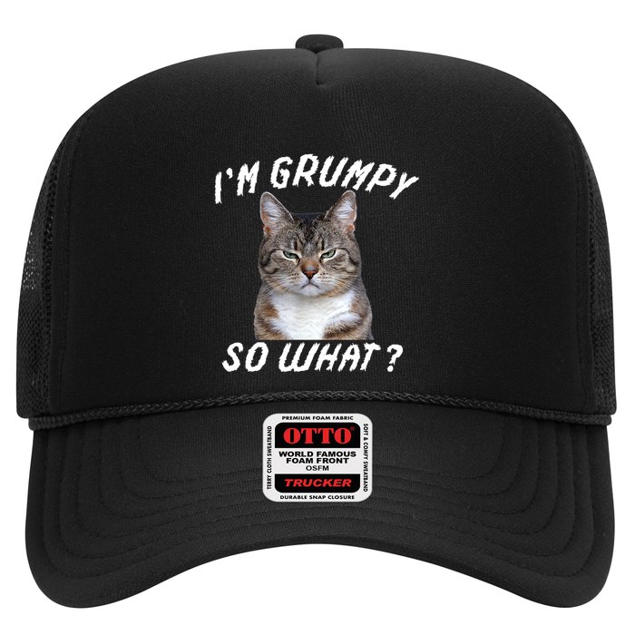 Angry Cat Meme I'm Grumpy So What Trucker Hat
