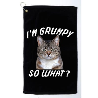 Angry Cat Meme I'm Grumpy So What Golf Towel