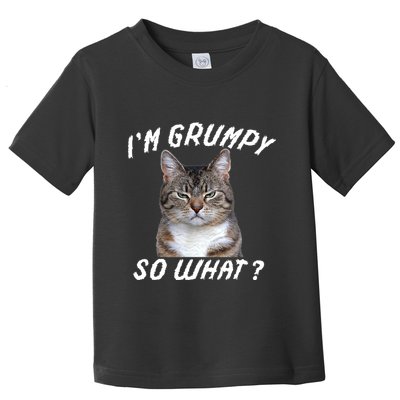 Angry Cat Meme I'm Grumpy So What Toddler T-Shirt