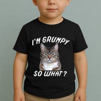 Angry Cat Meme I'm Grumpy So What Toddler T-Shirt