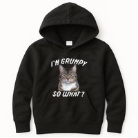 Angry Cat Meme I'm Grumpy So What Kids Hoodie