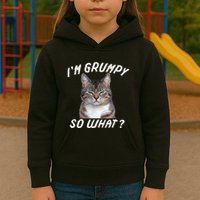 Angry Cat Meme I'm Grumpy So What Kids Hoodie