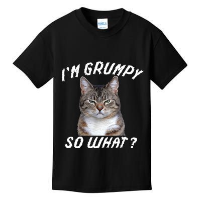 Angry Cat Meme I'm Grumpy So What Kids T-Shirt