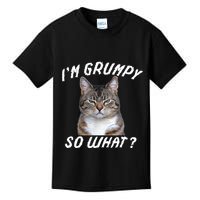 Angry Cat Meme I'm Grumpy So What Kids T-Shirt