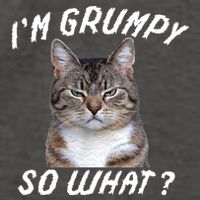 Angry Cat Meme I'm Grumpy So What Vector Backpack