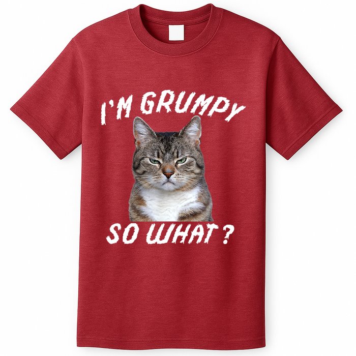 Angry Cat Meme I'm Grumpy So What T-Shirt