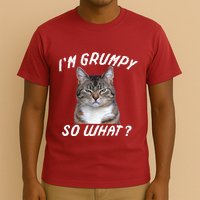 Angry Cat Meme I'm Grumpy So What T-Shirt