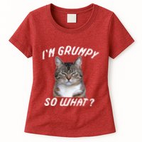 Angry Cat Meme I'm Grumpy So What Womens T-Shirt