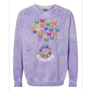 All Cancer Matters Awareness Day Ribbon Support Colorblast Crewneck Sweatshirt