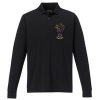 All Cancer Matters Awareness Day Ribbon Support Performance Long Sleeve Polo