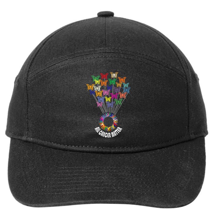 All Cancer Matters Awareness Day Ribbon Support 7-Panel Snapback Hat