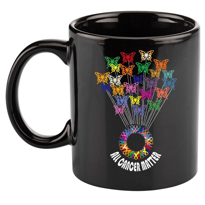 All Cancer Matters Awareness Day Ribbon Support 11oz C Handle Ceramic Mug