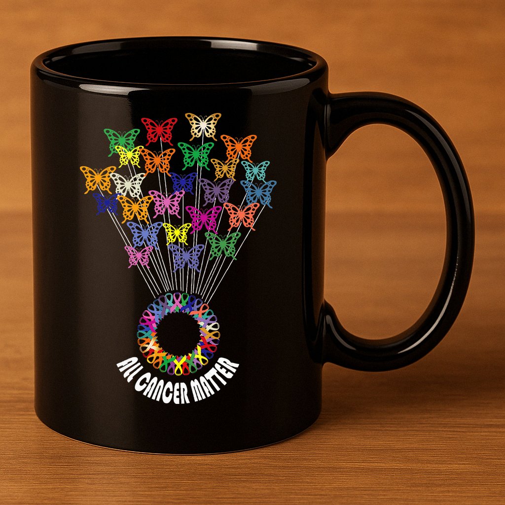 All Cancer Matters Awareness Day Ribbon Support 11oz C Handle Ceramic Mug
