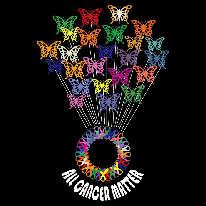 All Cancer Matters Awareness Day Ribbon Support Drawstring Bag