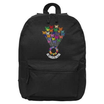 All Cancer Matters Awareness Day Ribbon Support 16 in Basic Backpack