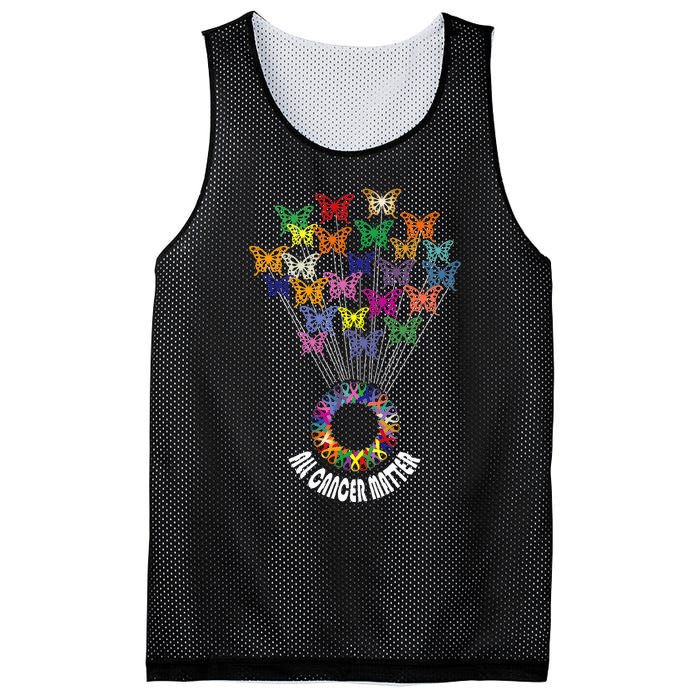 All Cancer Matters Awareness Day Ribbon Support Mesh Reversible Basketball Jersey Tank