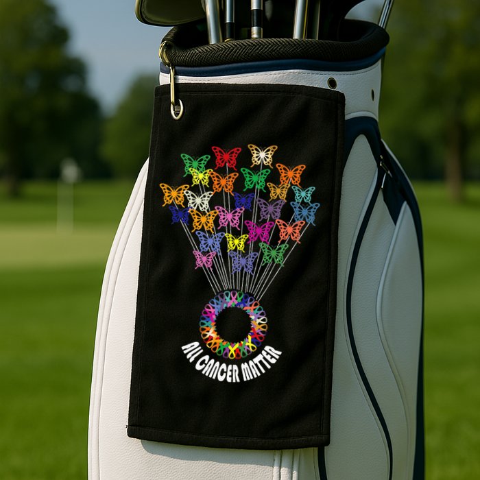 All Cancer Matters Awareness Day Ribbon Support Golf Towel