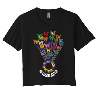 All Cancer Matters Awareness Day Ribbon Support Crop Top