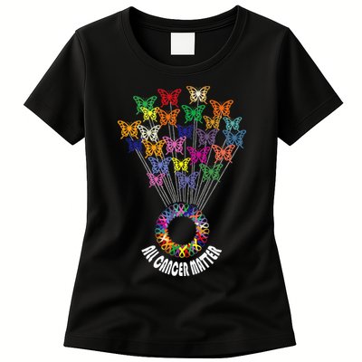 All Cancer Matters Awareness Day Ribbon Support Womens T-Shirt
