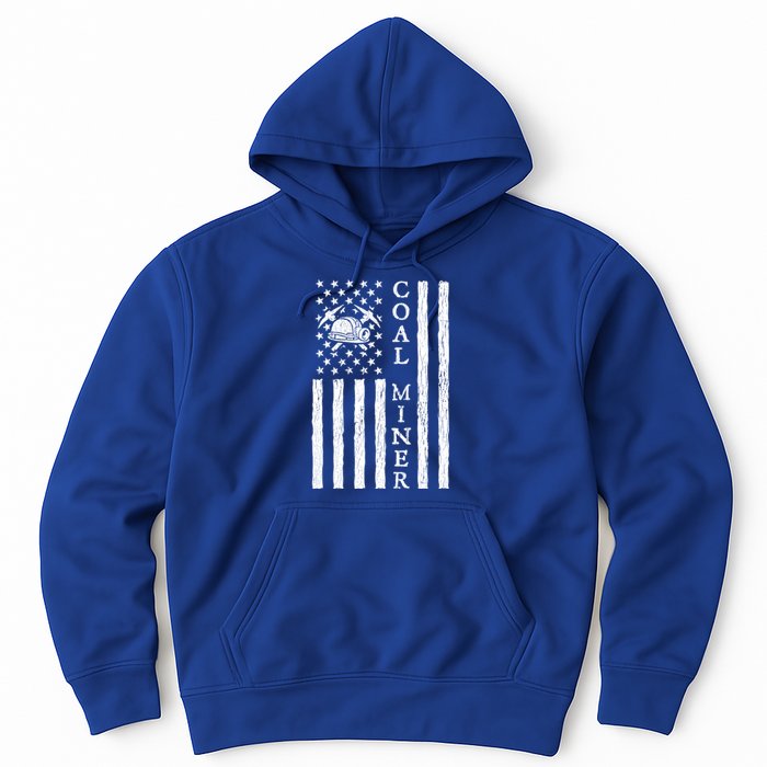 American Coal Miner Usa Flag Funny Mining Miner Gift Hoodie