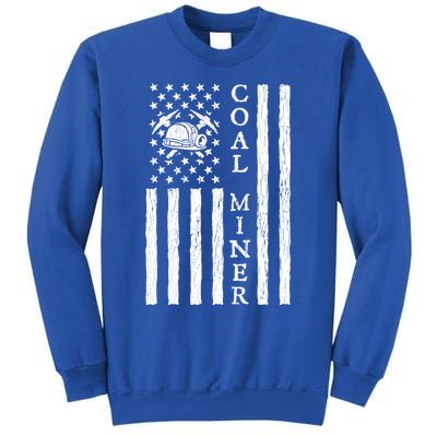 American Coal Miner Usa Flag Funny Mining Miner Gift Sweatshirt