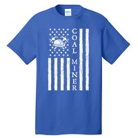 American Coal Miner Usa Flag Funny Mining Miner Gift Tall T-Shirt