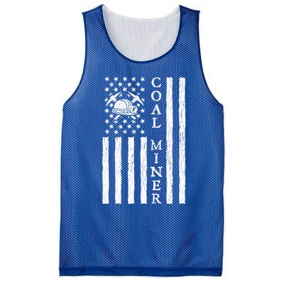 American Coal Miner Usa Flag Funny Mining Miner Gift Mesh Reversible Basketball Jersey Tank