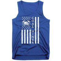 American Coal Miner Usa Flag Funny Mining Miner Gift Tank Top