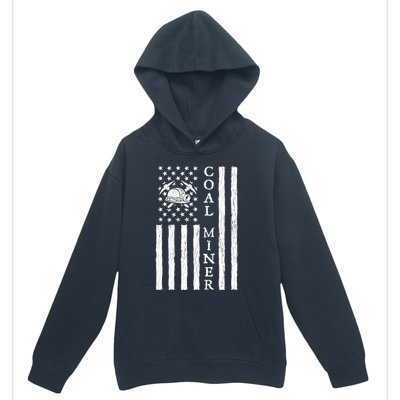 American Coal Miner Usa Flag Funny Mining Miner Gift Urban Pullover Hoodie