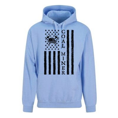 American Coal Miner Usa Flag Funny Mining Miner Gift Unisex Surf Hoodie