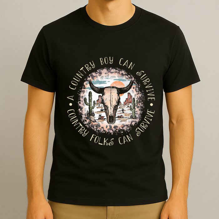 A Country Music Boy Can Survive Country Folks Can Survive T-Shirt