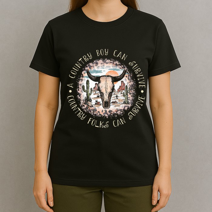 A Country Music Boy Can Survive Country Folks Can Survive T-Shirt
