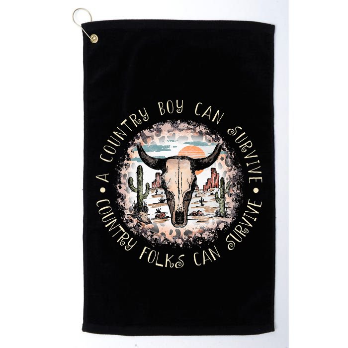A Country Music Boy Can Survive Country Folks Can Survive Golf Towel