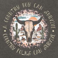 A Country Music Boy Can Survive Country Folks Can Survive Cotton Canvas Backpack