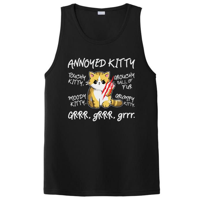 Angry Cat Moody Annoyed Kitty Size Cute CatS PosiCharge Competitor Tank