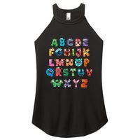 ABC Cute Monster Alphabet Halloween Teacher Costume Kids Women's Perfect Tri Rocker Tank