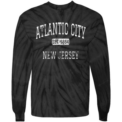 Atlantic City New Jersey Vintage NJ State Retro Sports Tie-Dye Long Sleeve Shirt