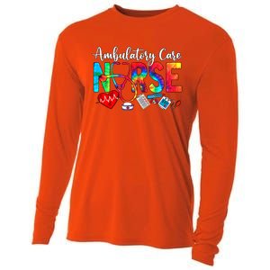 Ambulatory Care Nurse Tie Dye Love Heart Stethoscope Gift Cooling Performance Long Sleeve Crew