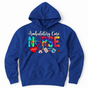 Ambulatory Care Nurse Tie Dye Love Heart Stethoscope Gift Hoodie