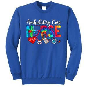 Ambulatory Care Nurse Tie Dye Love Heart Stethoscope Gift Sweatshirt