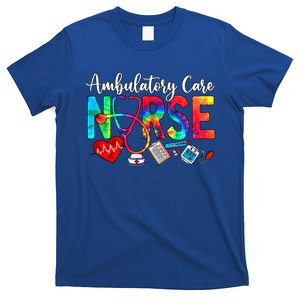 Ambulatory Care Nurse Tie Dye Love Heart Stethoscope Gift T-Shirt