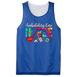 Ambulatory Care Nurse Tie Dye Love Heart Stethoscope Gift Mesh Reversible Basketball Jersey Tank